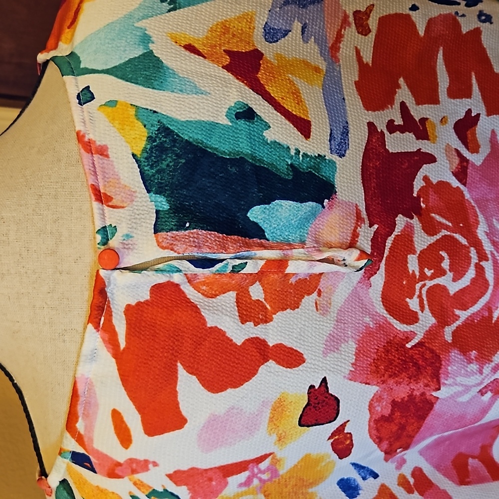 CHICO'S BLOUSE TOP SHIRT LIGHTWEIGHT SHORTSLEEVE 16/18P COLORFUL - Picture 6 of 7